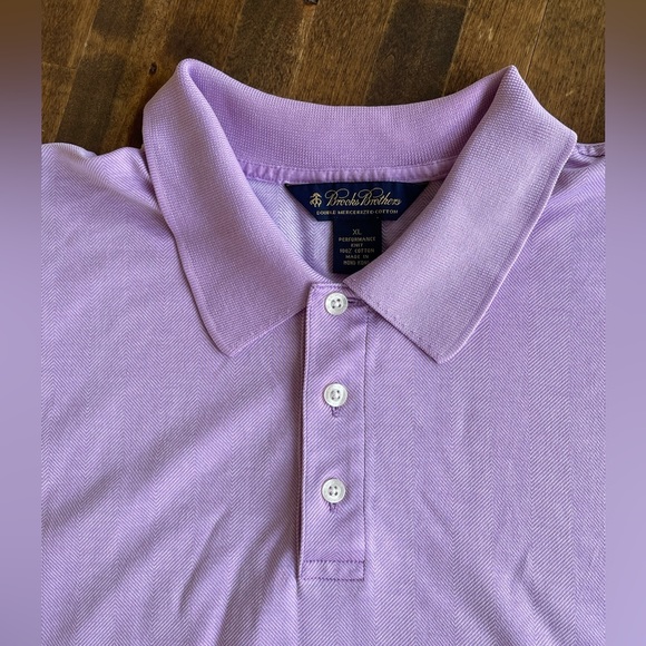 Men’s Brooks Brothers Authentic Lilac Polo-Shirt, XL, 100% Cotton, Super Soft - Picture 4 of 17